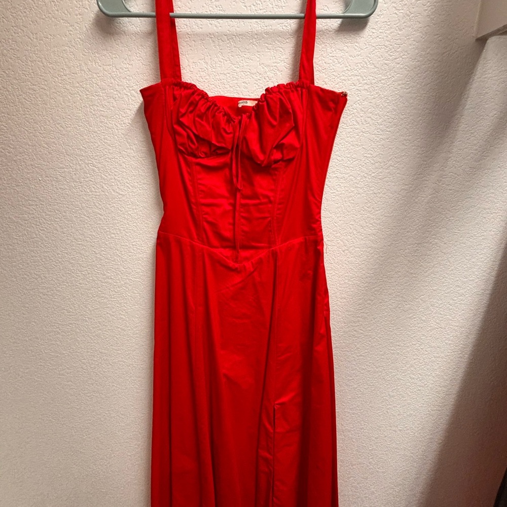 House of CB Strapless Red Dress